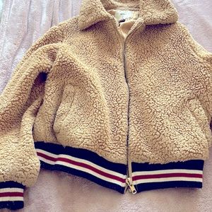 Fuzzy teddy jacket